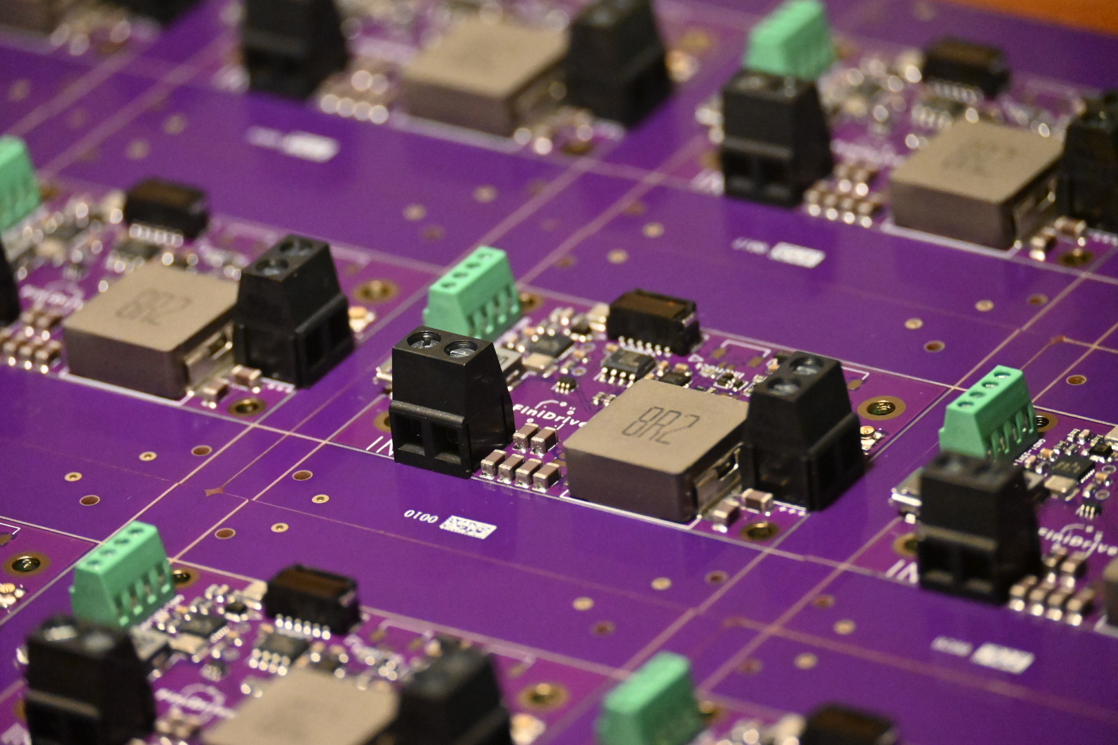 FiniDrive laser diode driver electronics on a workbench